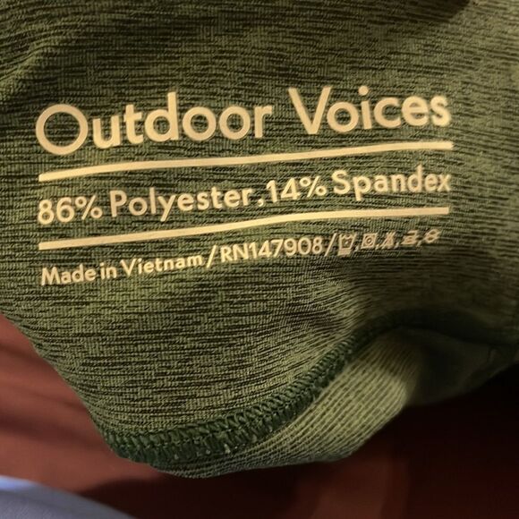 Outdoor Voices Warm-Up Crop Leggings Hunter Green L - Picture 7 of 7